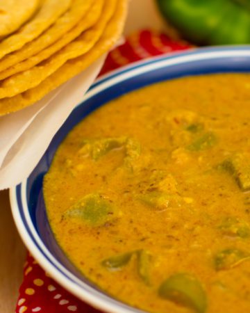 Capsicum Masala in a bowl